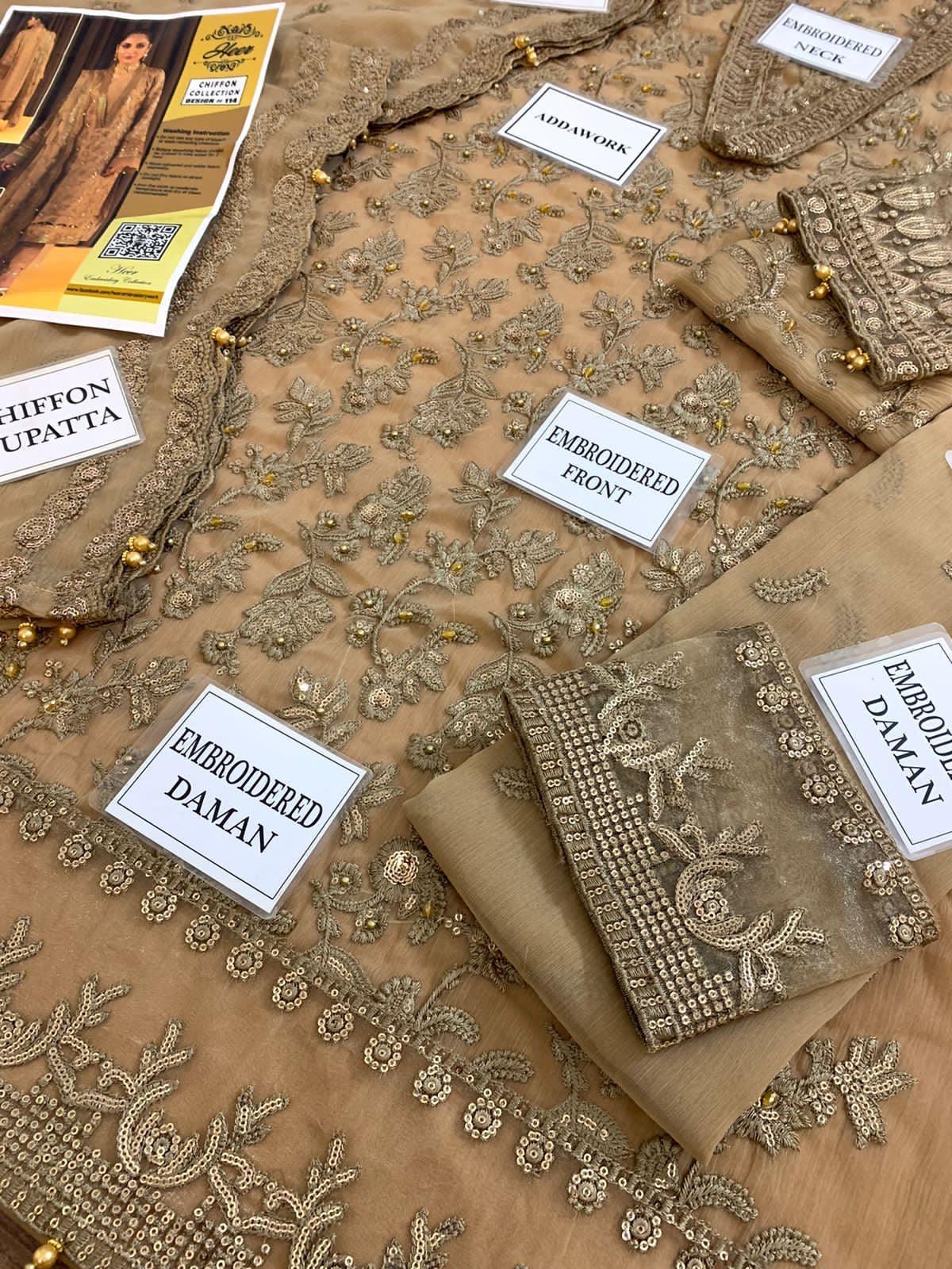 Zainab Chottani Chiffon Suit - Yumnaz