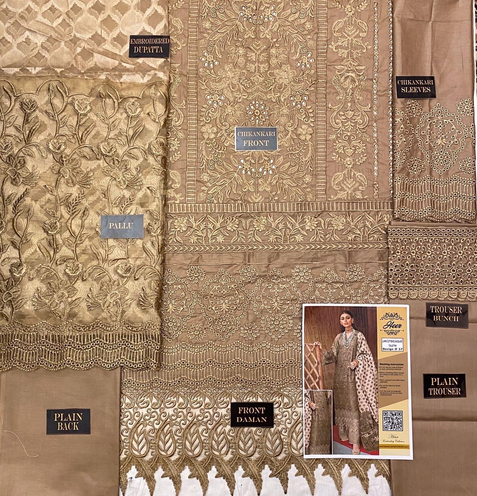 Zainab Chottani Cotton Suit - Yumnaz