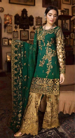 Zebtan Chiffon Suit - Yumnaz