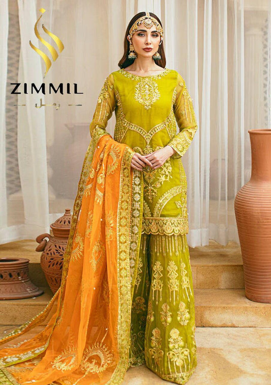 Zimmil Organza Suit - Yumnaz