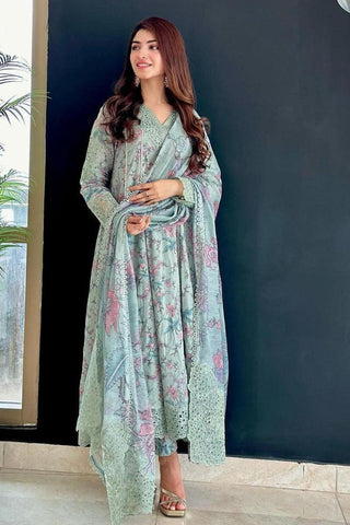 Dastaan By Iznik Embroidered Lawn Suits Unstitched 3 Piece IZ-06 Badar - Summer Collection