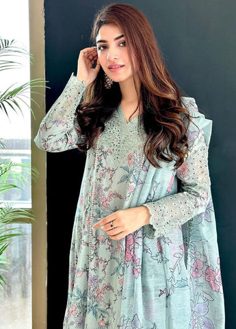 Dastaan By Iznik Embroidered Lawn Suits Unstitched 3 Piece IZ-06 Badar - Summer Collection - Yumnaz