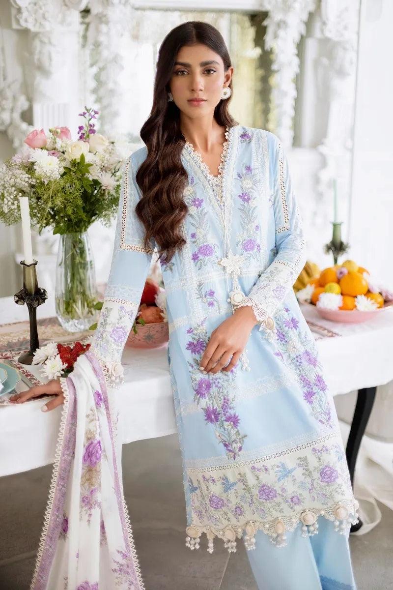 Sana Safinaz Spring Luxury Lawn Eid Collection 2023 äóñ SS 018-A 3 Pieces Unstitched - Yumnaz