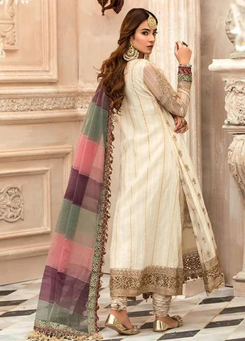 Maria.B Embroidered Unstitched 3 Piece Suit D- 02 - Luxury Wedding Collection - Yumnaz