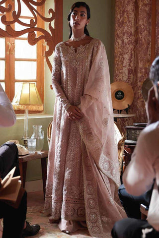 Qala By Mushq Net Embroidered Suits Unstitched 3 Piece MCK-03 Inaya - Luxury Festive Collection