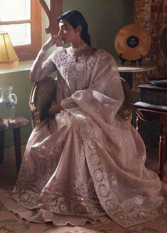 Qala By Mushq Net Embroidered Suits Unstitched 3 Piece MCK-03 Inaya - Luxury Festive Collection